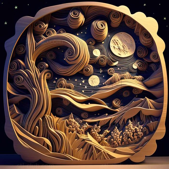 3D model starry night (STL)